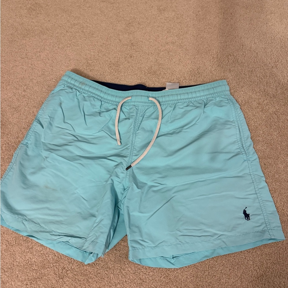 Polo by Ralph Lauren Men's Aqua Swim Trunks